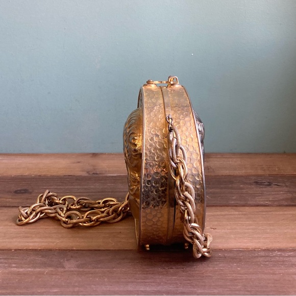 Additional photos Vintage 1960s Harry Rosenfeld Caesar Gold Coin Minaudiere Bag - Picture 9 of 16